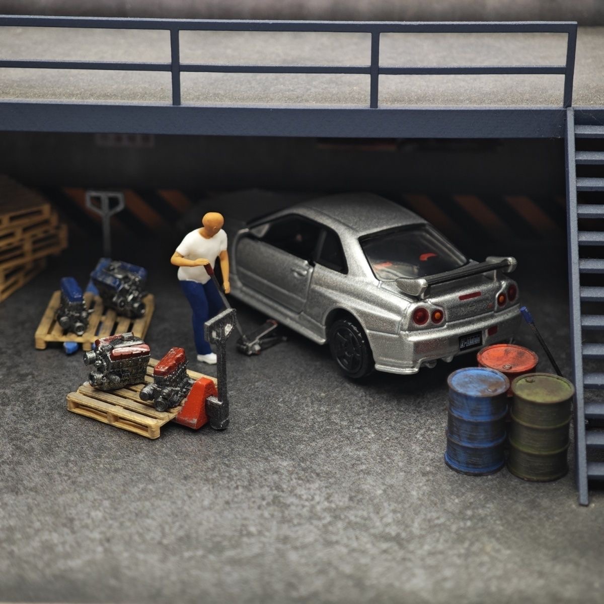 1:64 Car Model Repair Shop Sce - огляд і ціна Car Jack
