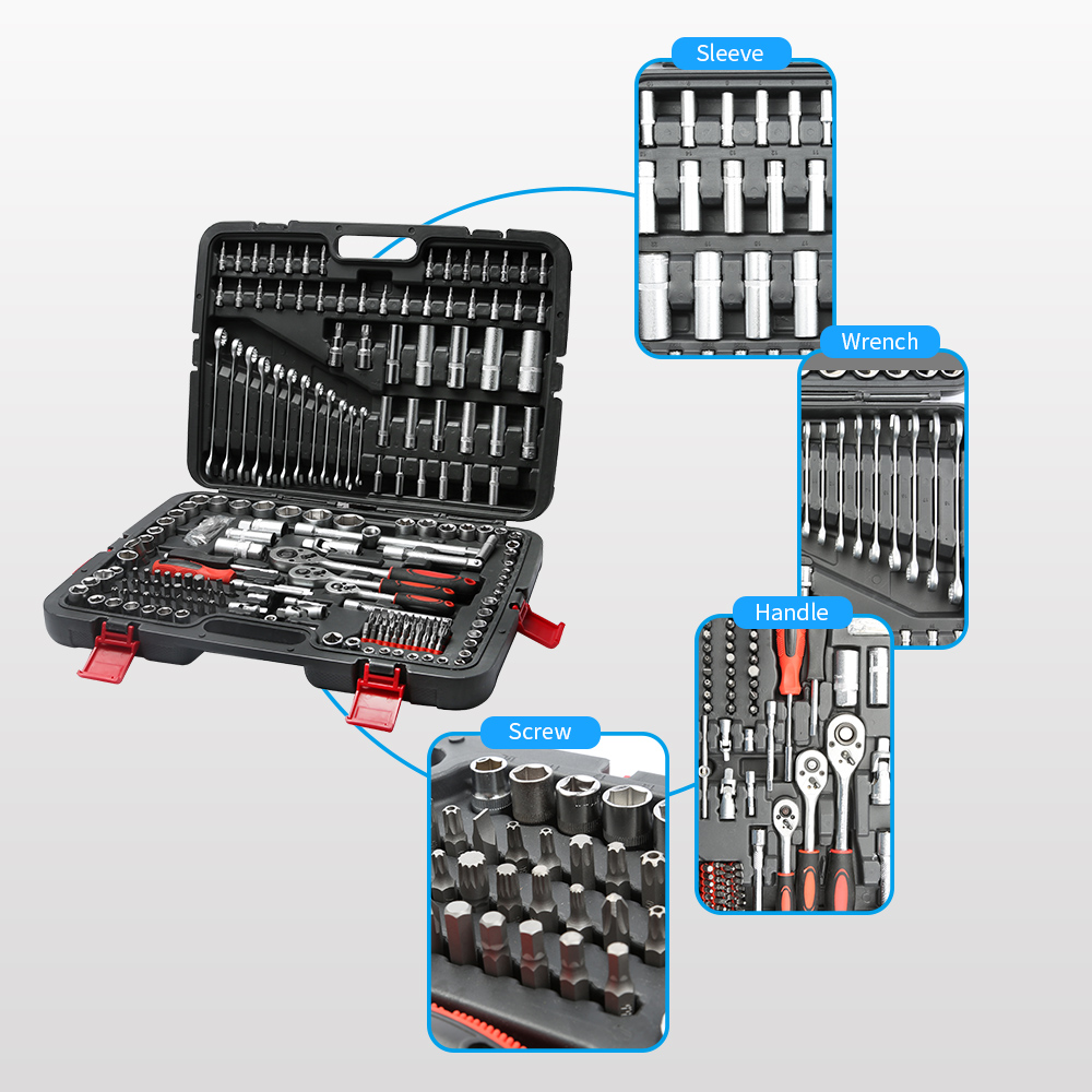 215 PCS Mechanic Tool Set Sock - огляд і ціна Socket Set